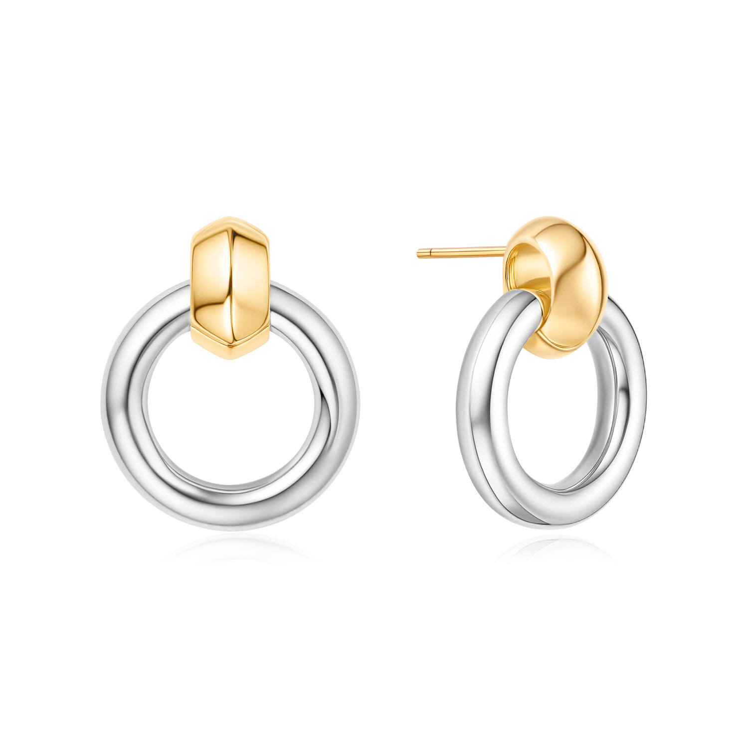 Voque Maven - Ear studs - Silver / 14kt GP